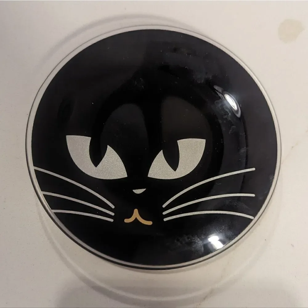 2Pc Set Japanese Cat Glass Plates Jewelry Catch All Dish